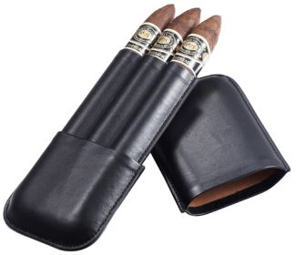 Visol Honor Three-Finger Synthetic Leather Cigar Case - VCASE108A Visol Honor Three-Finger Synthetic Leather Cigar Case - VCASE108A